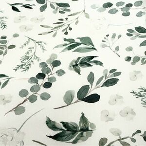 2 Infant Baby Fitted Stretch Deluxe Crib Sheets Green Leaves Pottery Barn Kids
